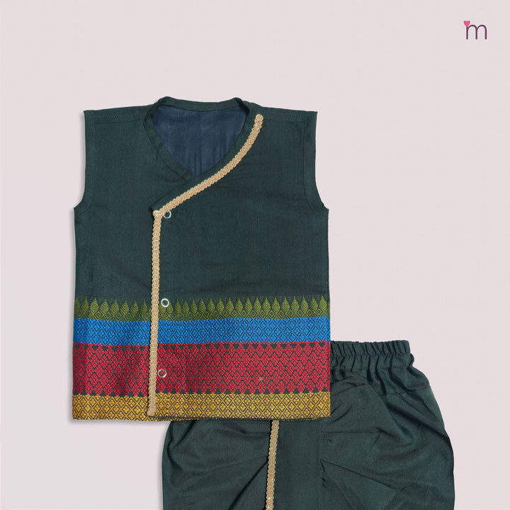 Arnav - Green Jabla Set Minipattu