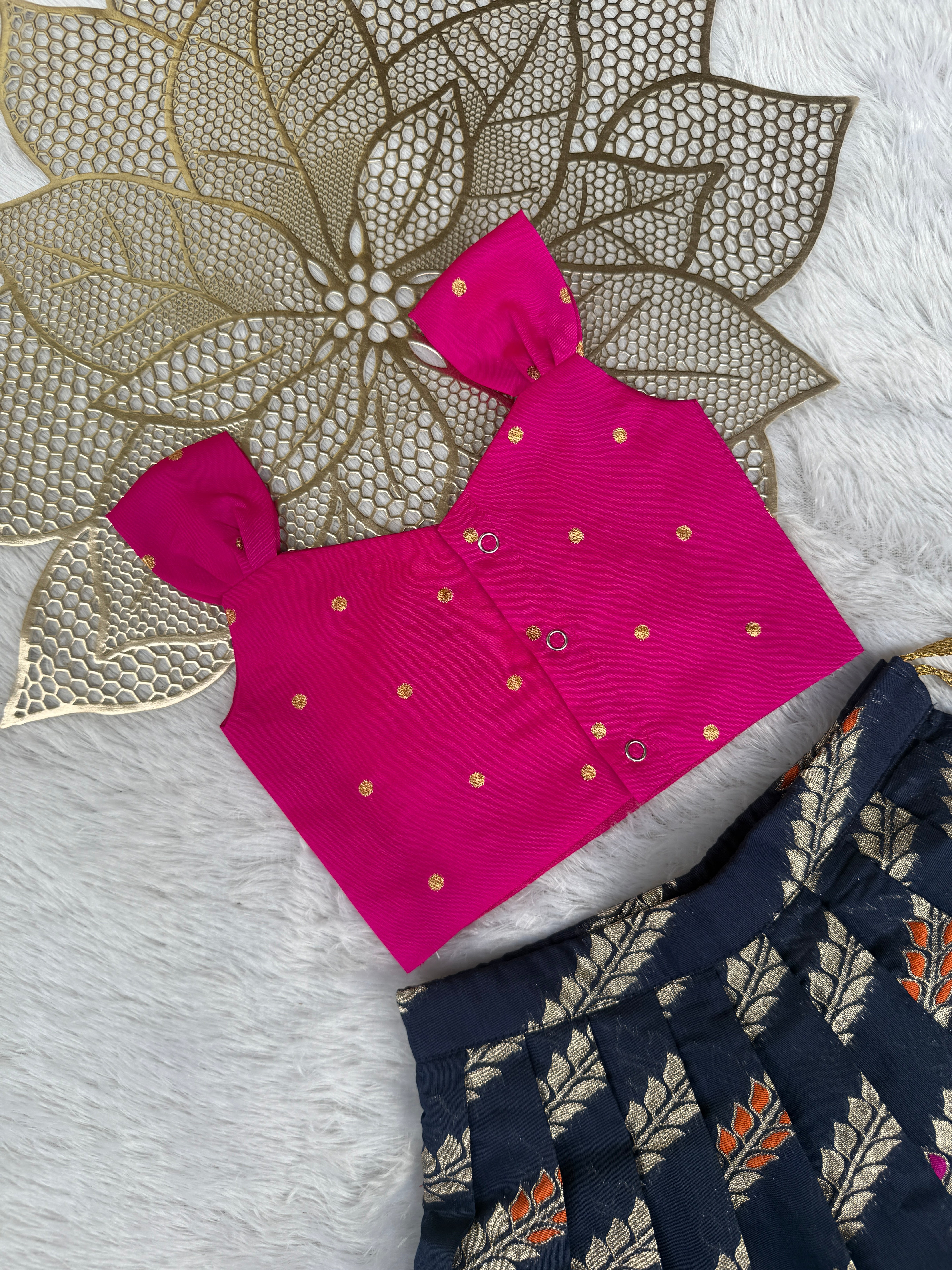 Sahana - Pink Blue Minipattu