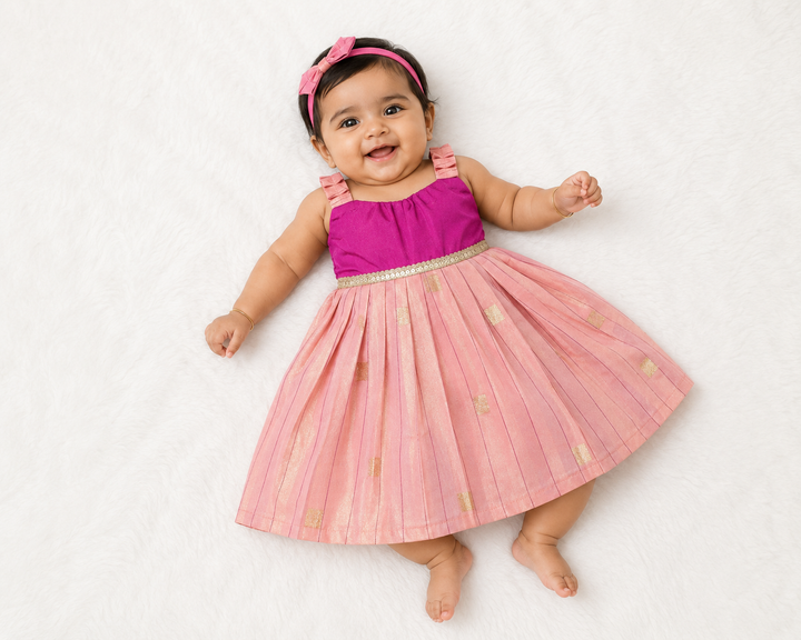 Yamini - Purple Pink Frock Minipattu