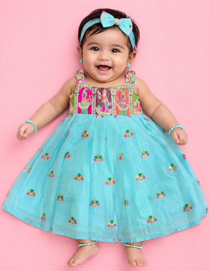 Rishika - Blue Frock Minipattu