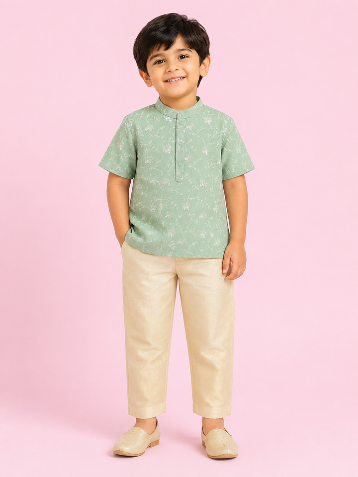 Rohan - Pista green Kurta & Pant set