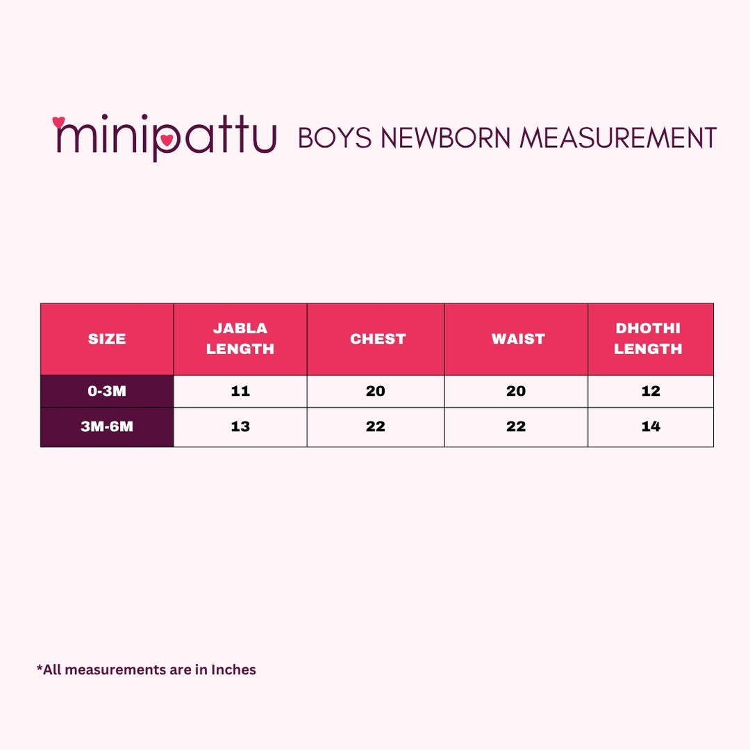 Rithvik - Burgundy Jabla Set Minipattu