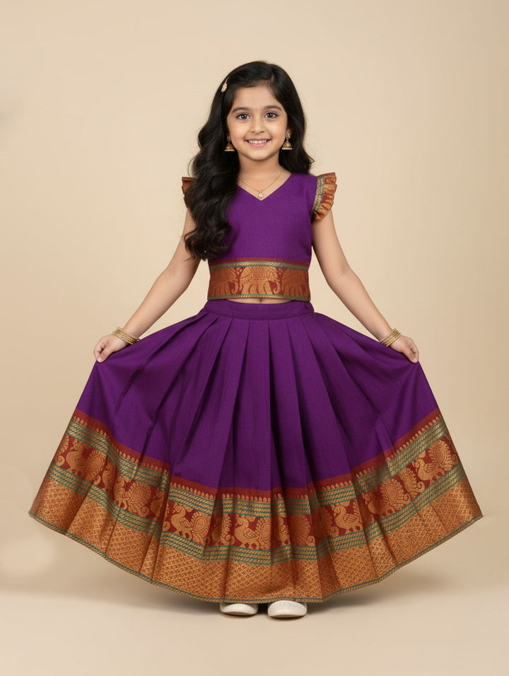 Kundhavai - Chettinad Purple Minipattu
