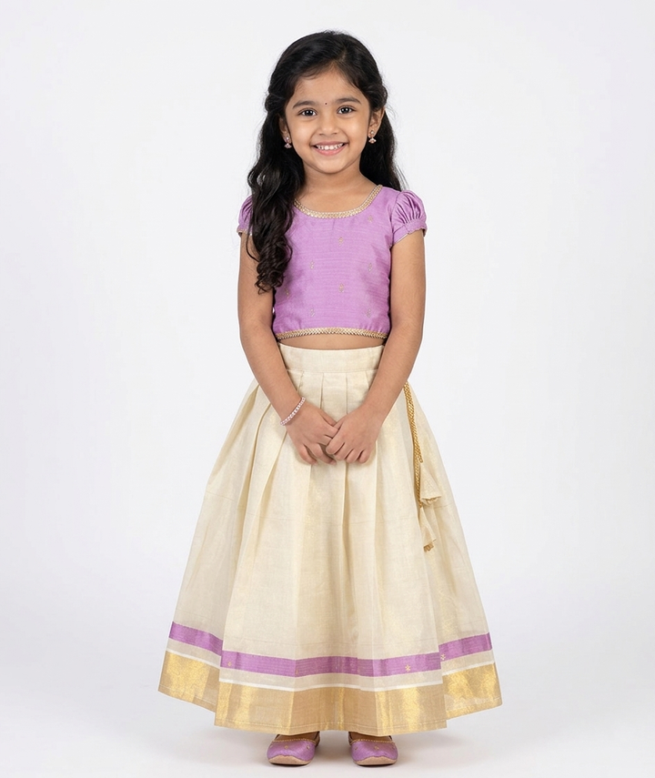 Hridaya - Lavender Minipattu