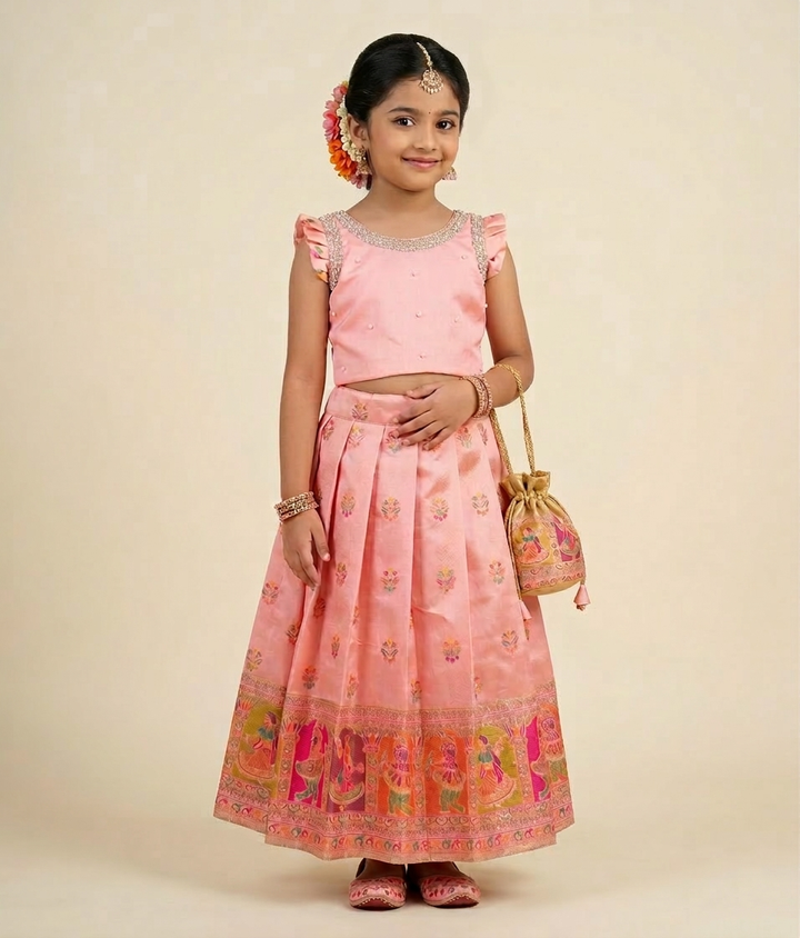 Dandiya - Pink Designer Minipattu
