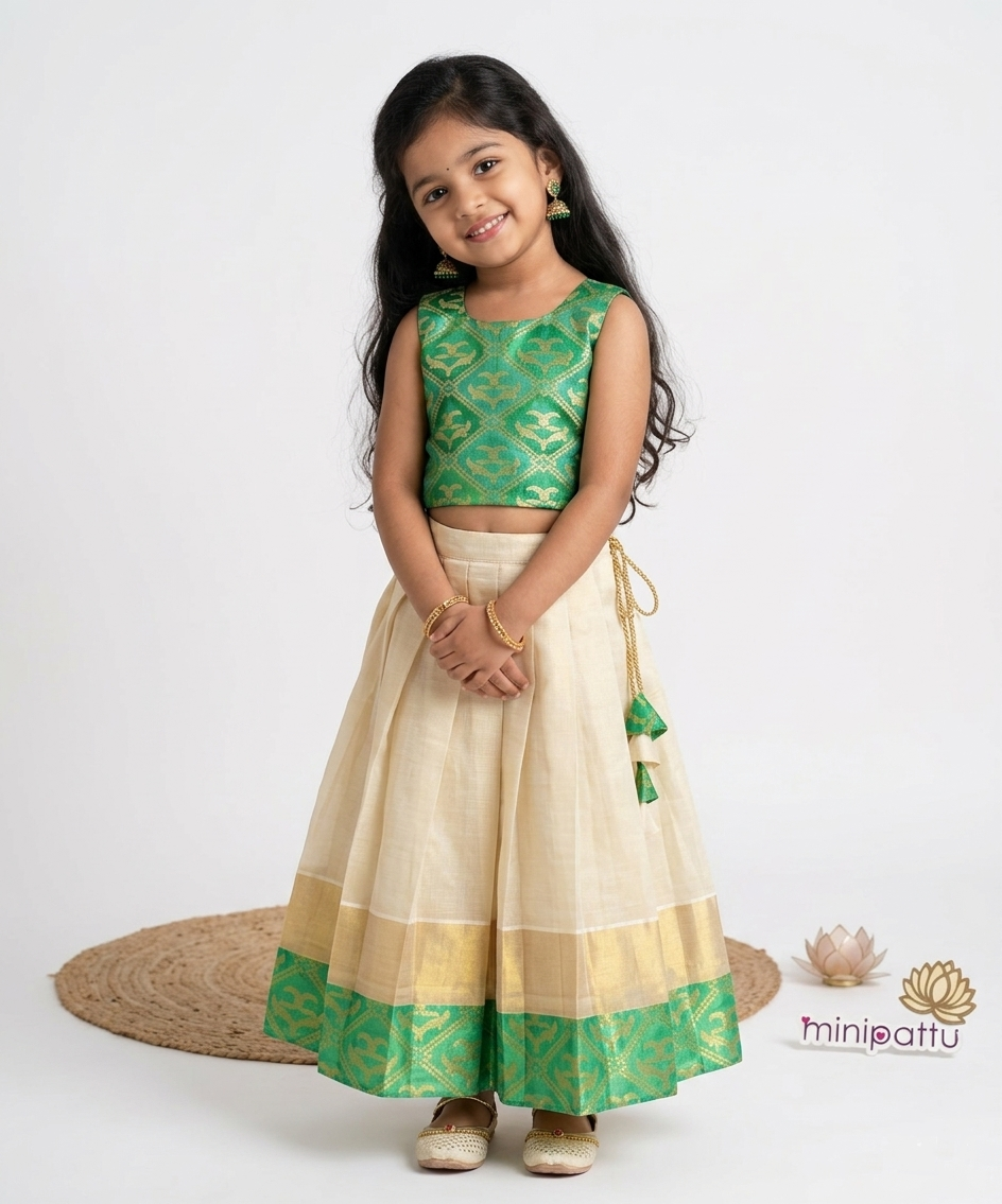 Hridaya - Green Minipattu