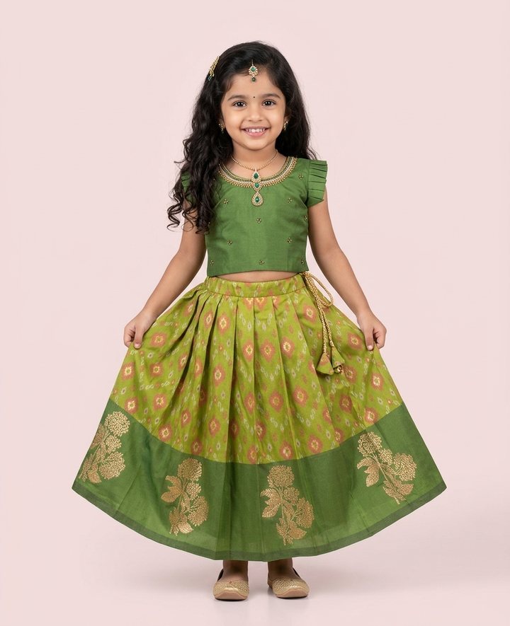 Vaishnavi - Green Designer Minipattu