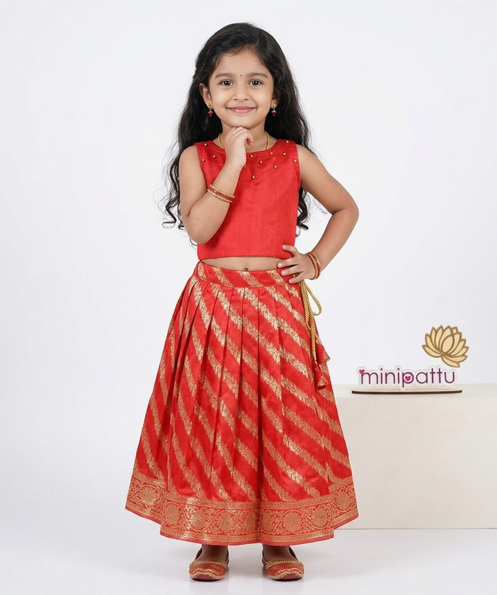Sneha - Red Designer Minipattu