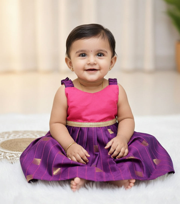 Yamini - Pink Magenta Frock Minipattu