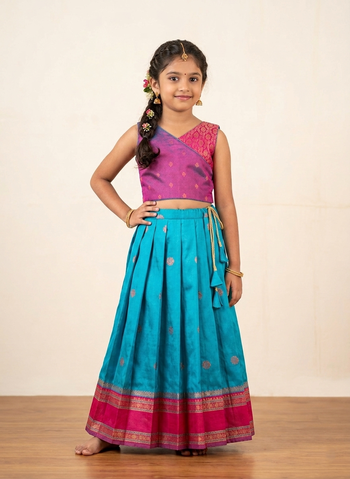 Shristi - Magenta Teal Designer Minipattu