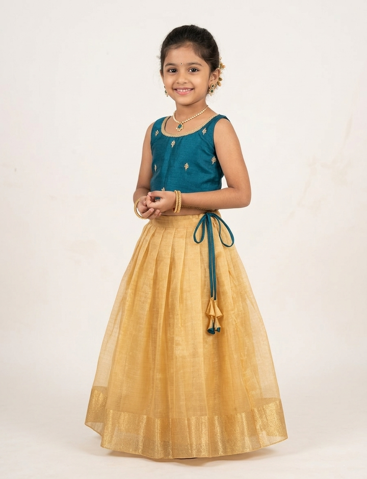 Rini - Teal Gold Minipattu