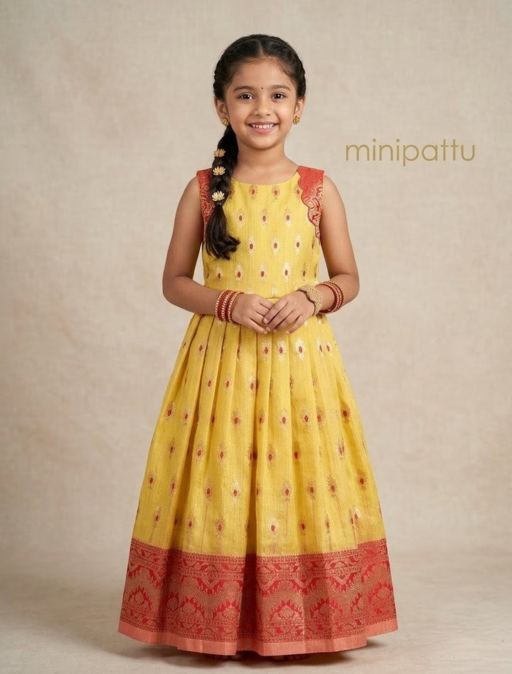Roshini -Yellow Frock Minipattu