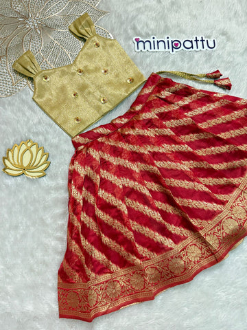 Kayal - Gold Red Designer Minipattu