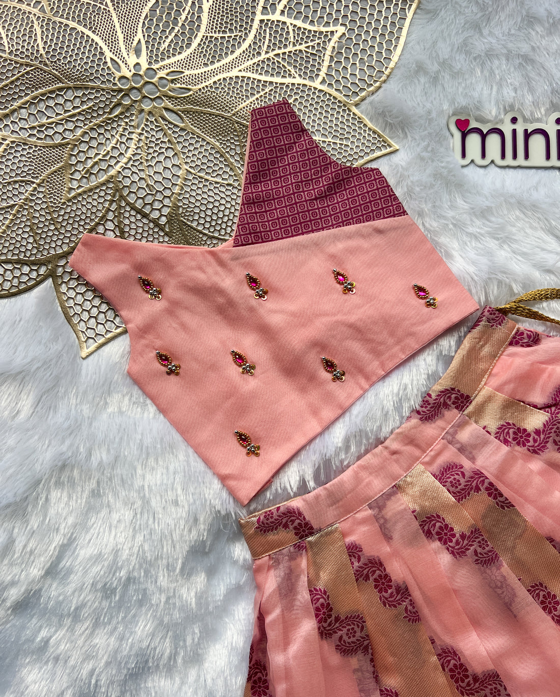 Bindu - Pink Designer Minipattu
