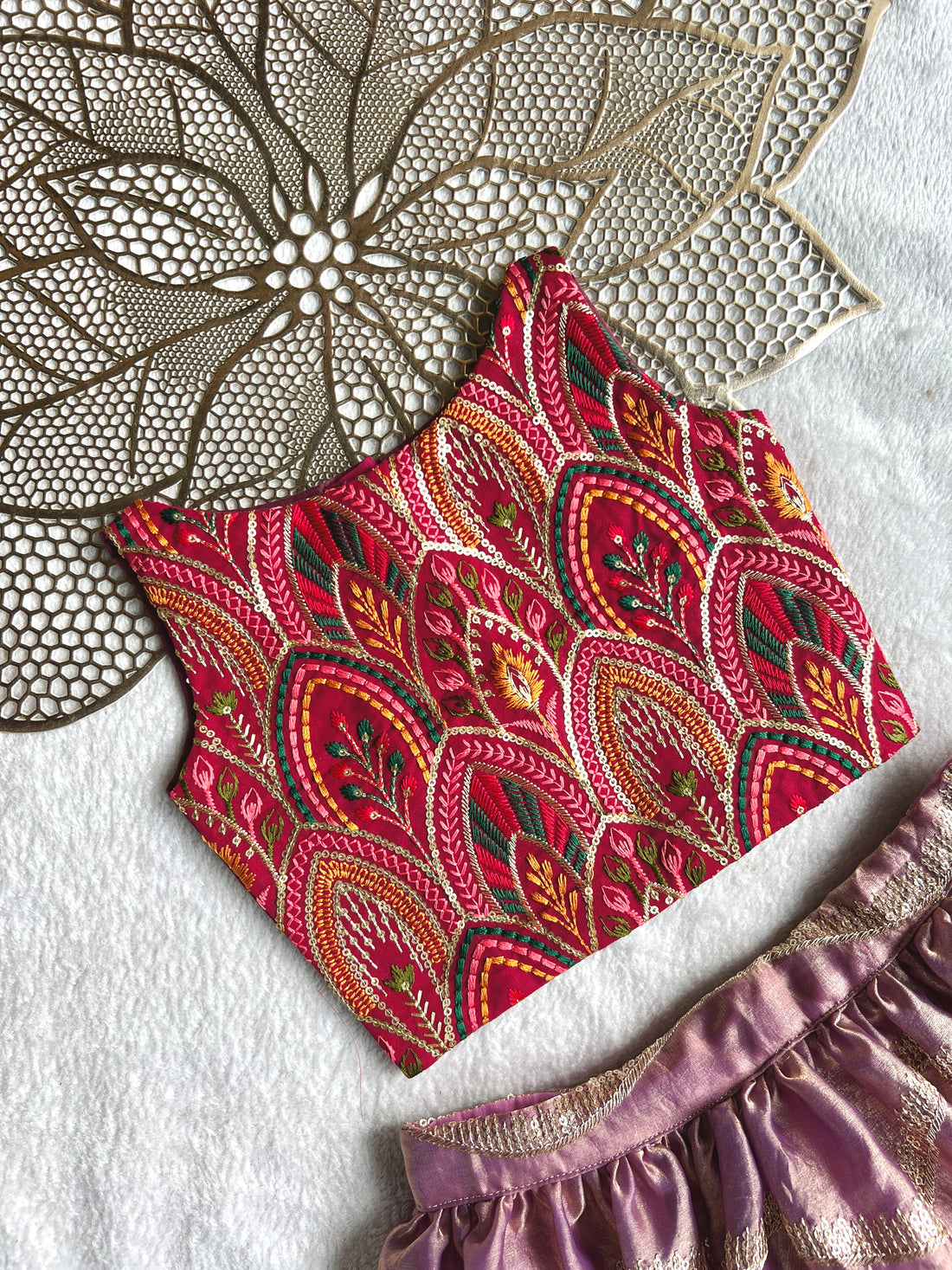 Kushi - Magenta lavender Designer Minipattu
