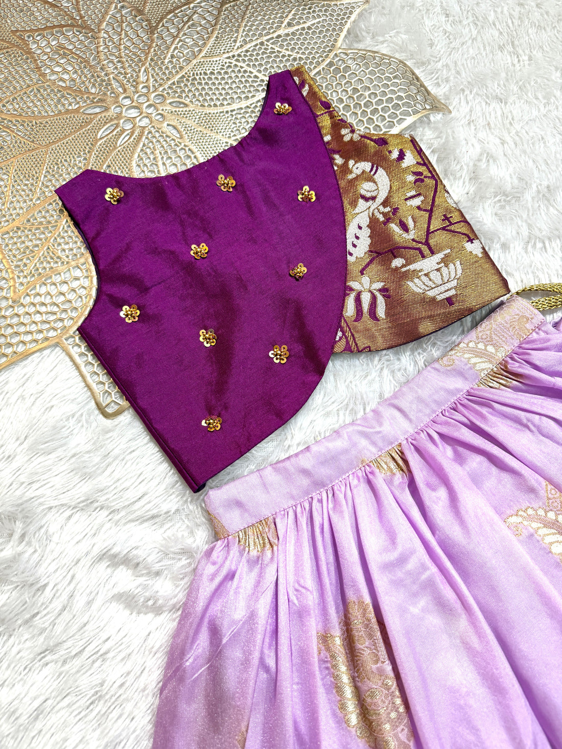 Poorna - Purple Lilac Designer Minipattu