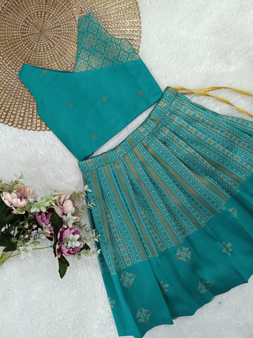 Meera - Teal Blue Designer Minipattu