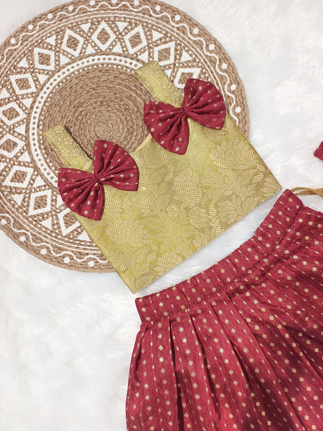 Venba - Gold Maroon Minipattu