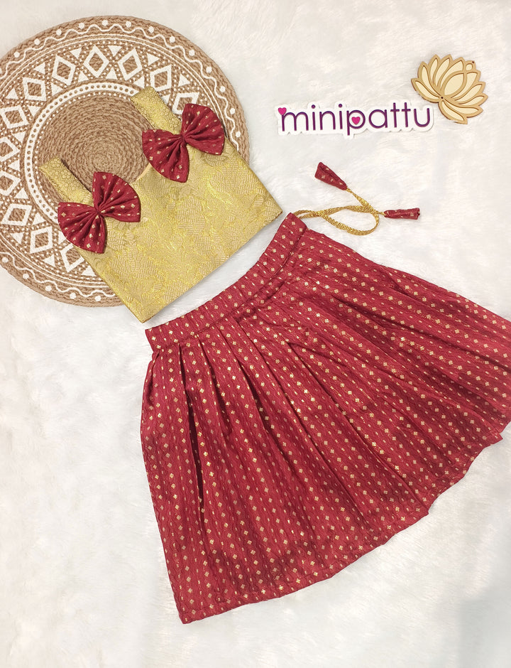 Venba - Gold Maroon Minipattu