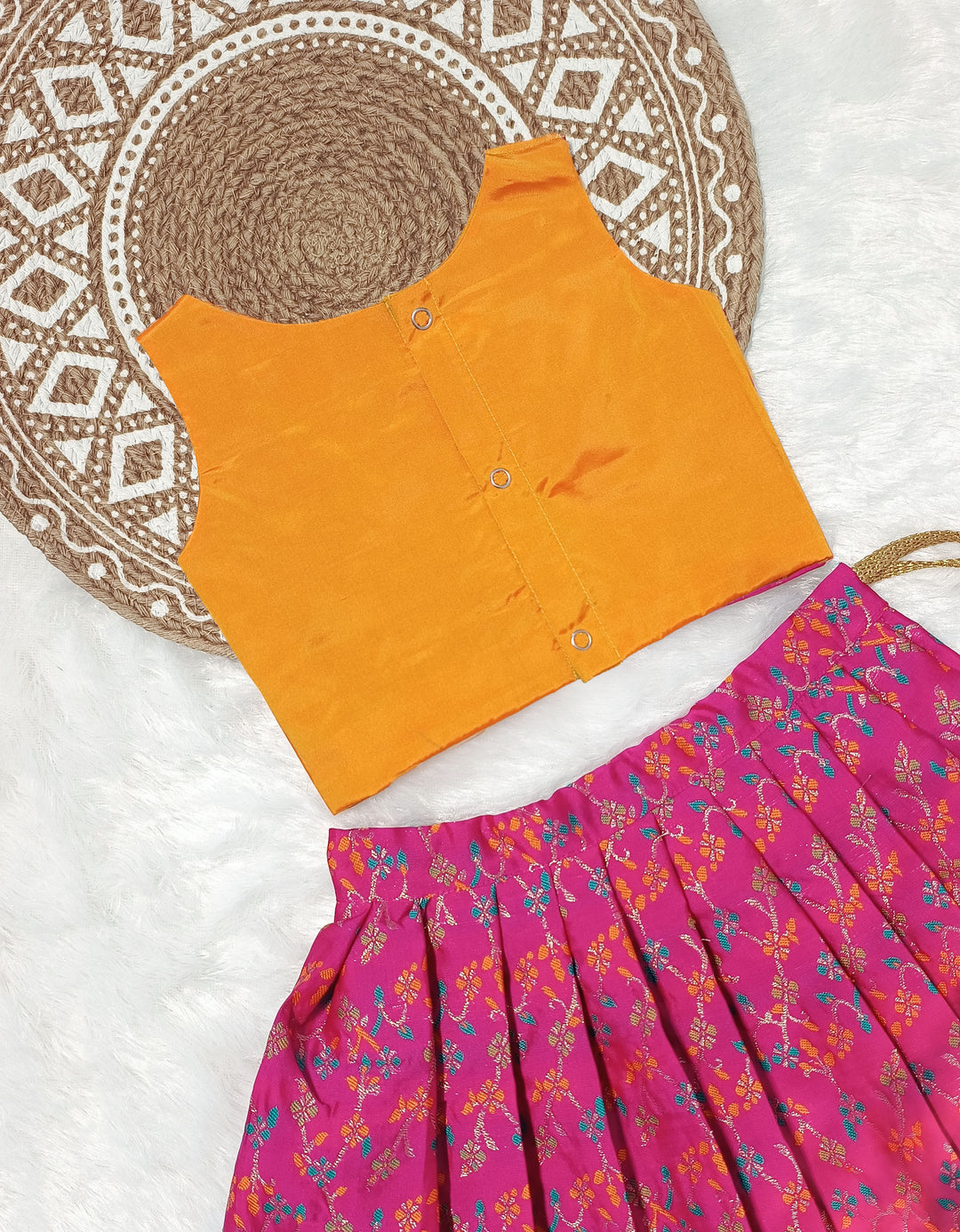 Pranika - Mustard Pink Designer Minipattu