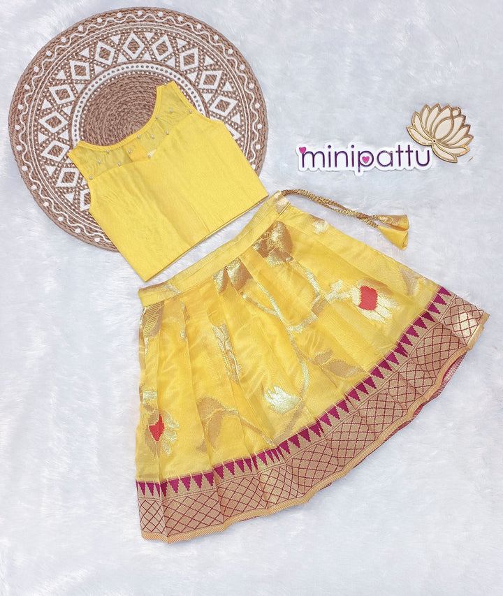 Aditi - Yellow Designer Minipattu