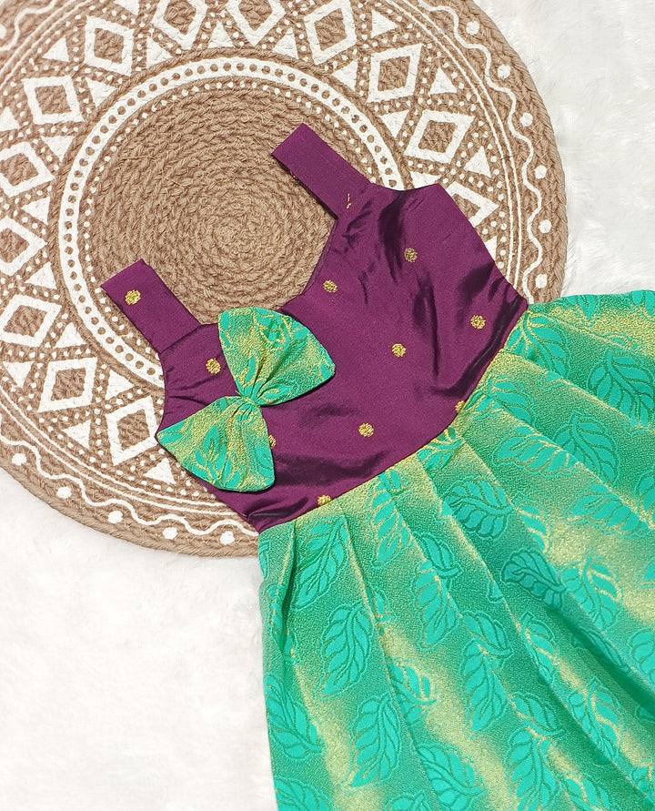 Keerthi - Purple Green Frock Minipattu