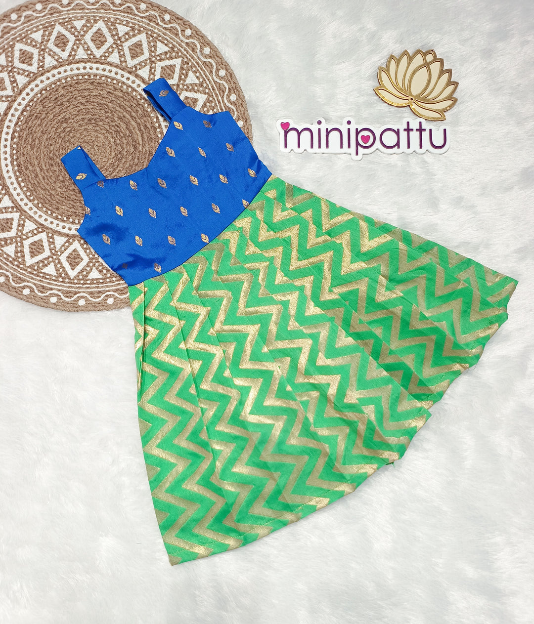 Keerthi - Blue Green Frock Minipattu