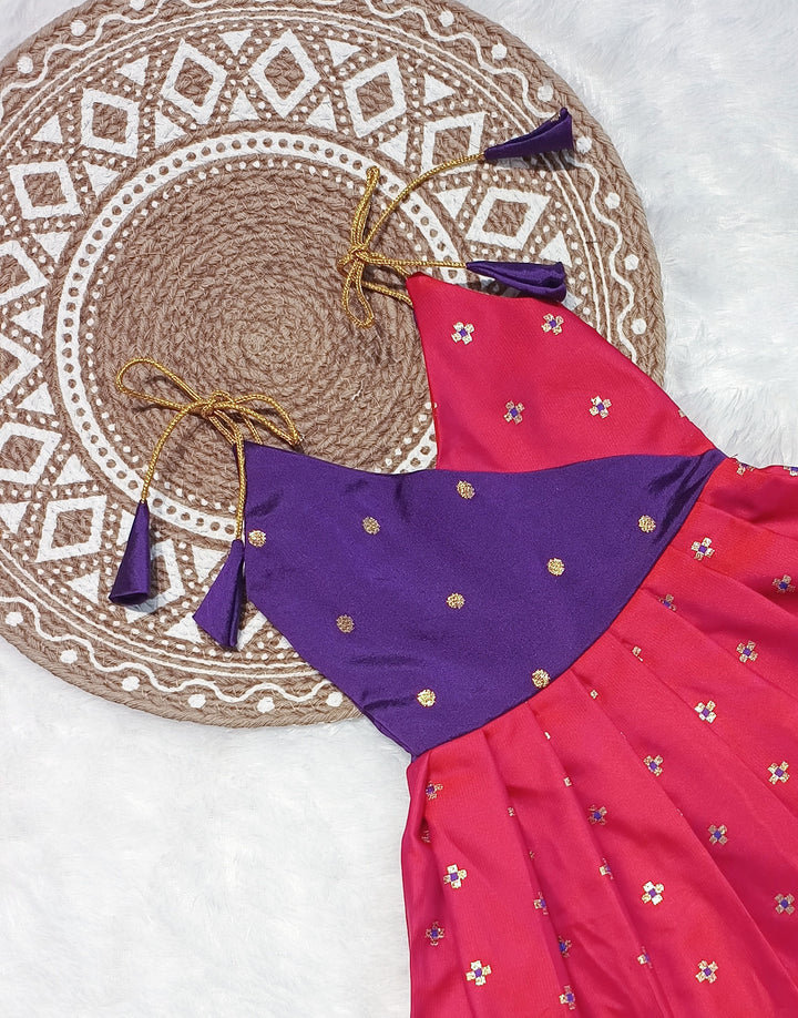 Layla - Violet Pink Frock Minipattu
