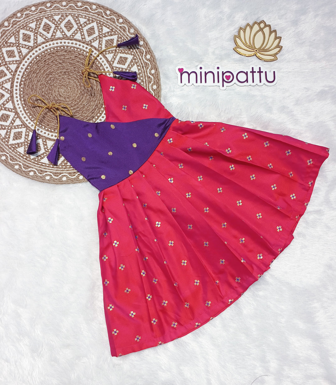 Layla - Violet Pink Frock Minipattu