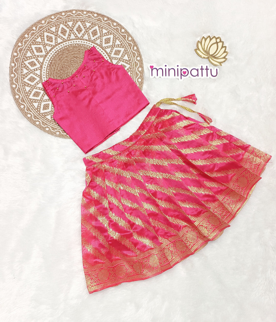 Sneha - Pink Designer Minipattu