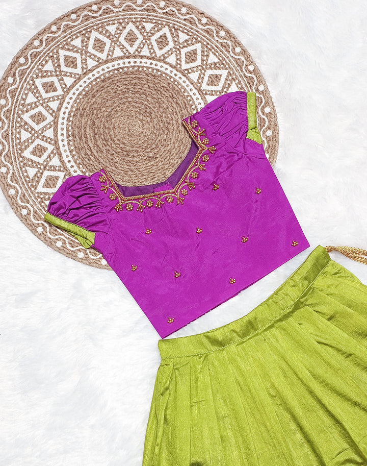 Vedha - Magenta Green Designer Minipattu