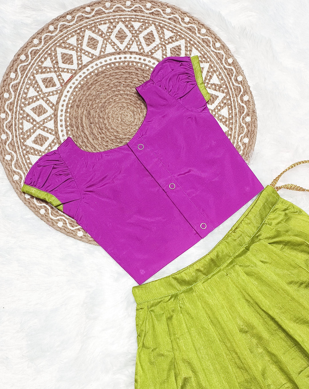 Vedha - Magenta Green Designer Minipattu