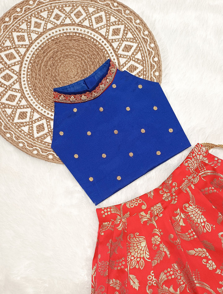 Hasini - Blue Red Designer Minipattu