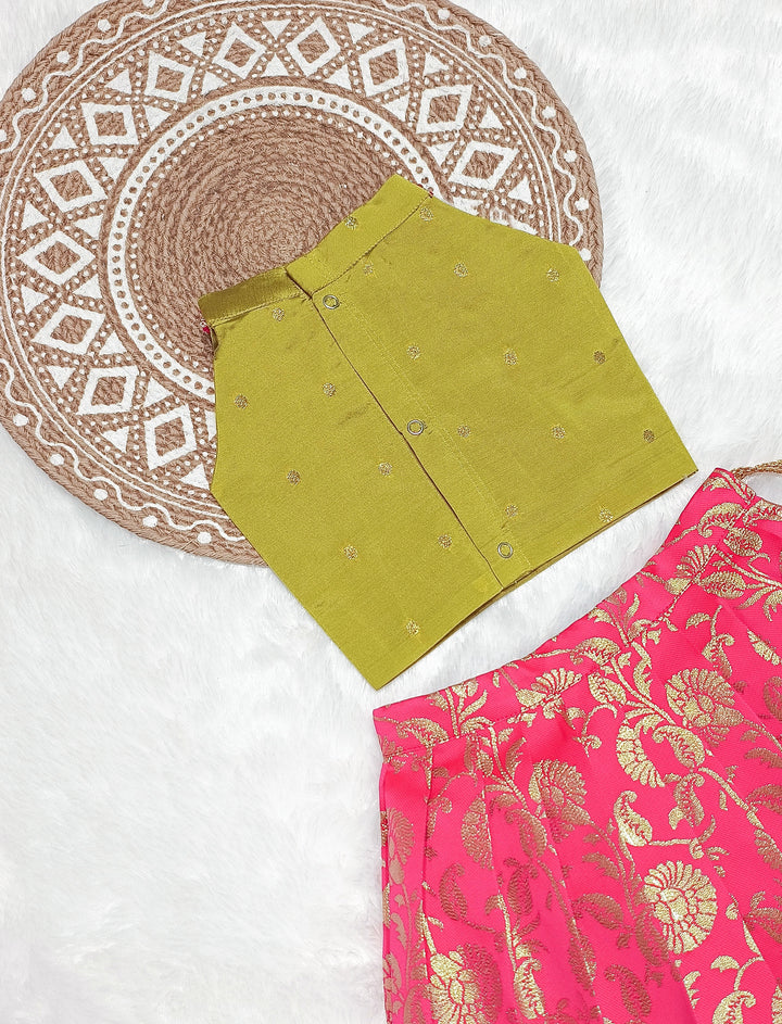 Hasini - Green Pink Designer Minipattu