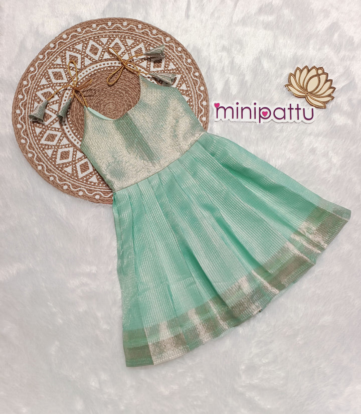 Green Tissue Frock Minipattu