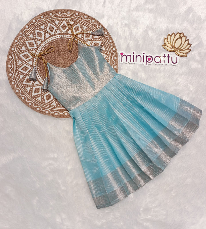 Blue Tissue Frock Minipattu