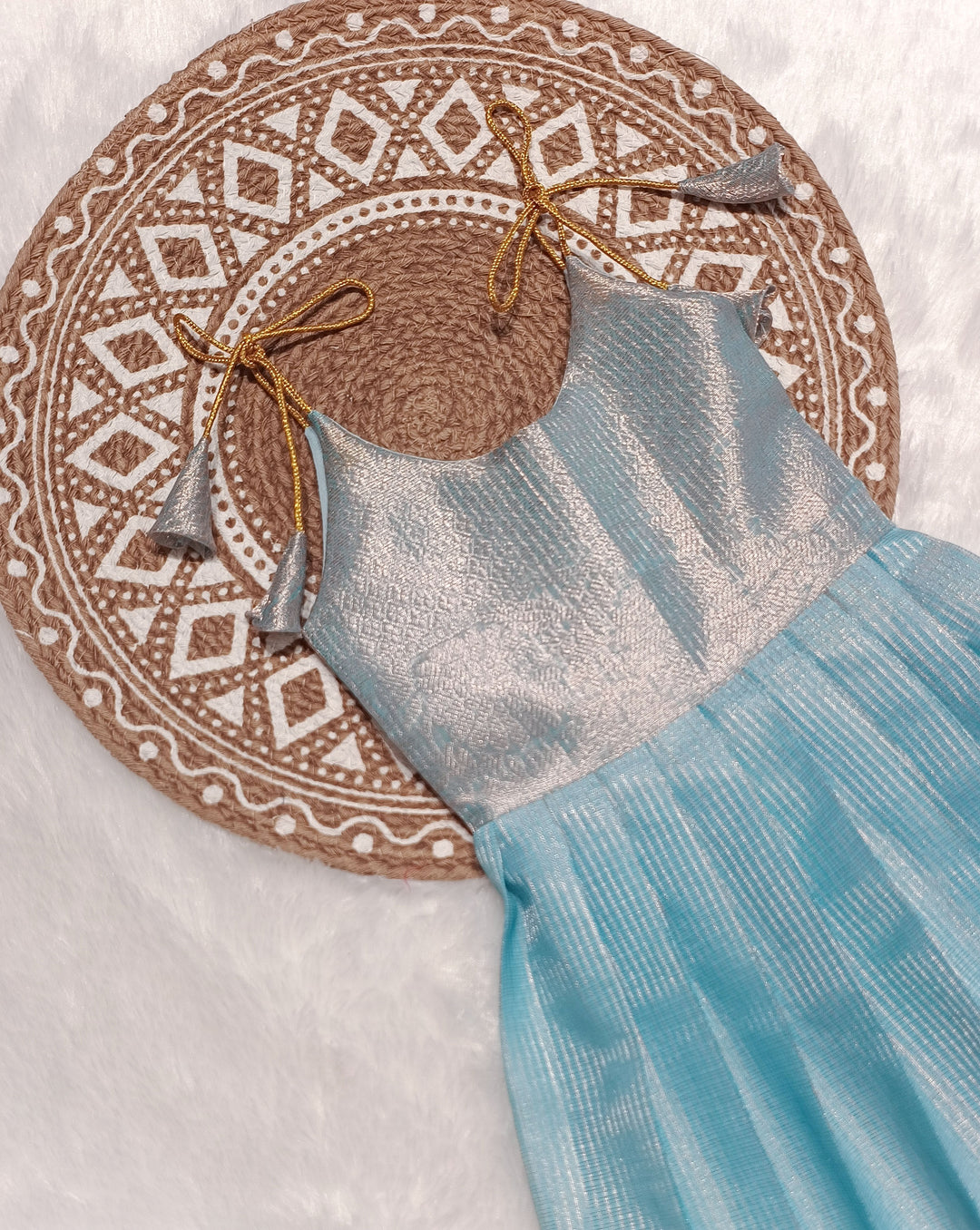 Blue Tissue Frock Minipattu
