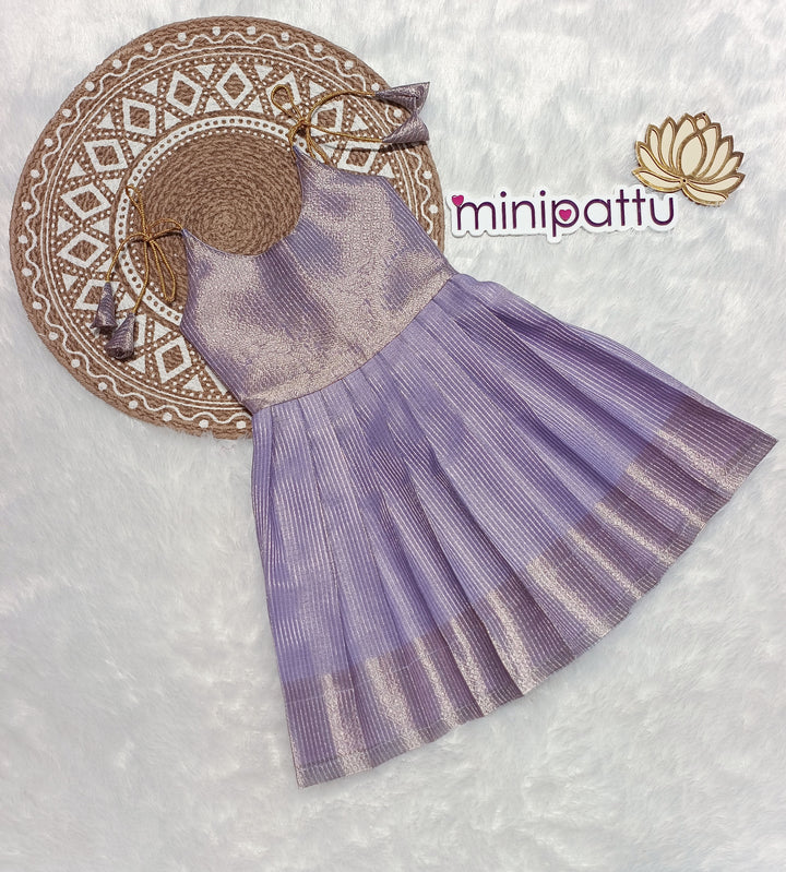 Lavender Tissue Frock Minipattu