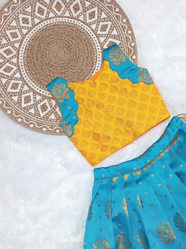 Madhu- Yellow Blue Designer Minipattu