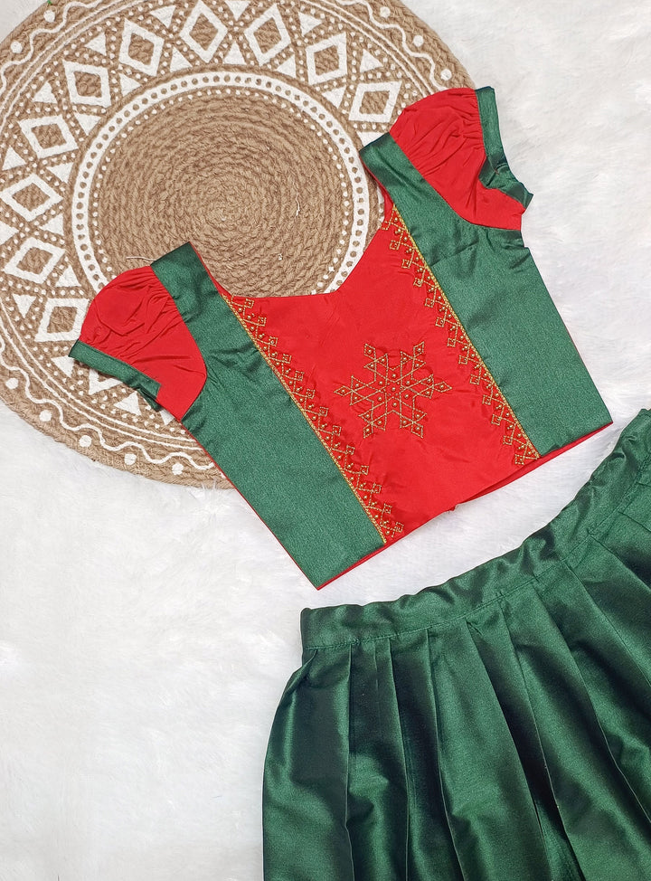 NB Anjali Red Green Minipattu