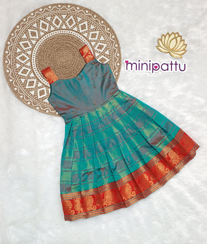 Chutki - Teal Green Frock Minipattu