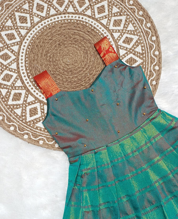 Chutki - Teal Green Frock Minipattu