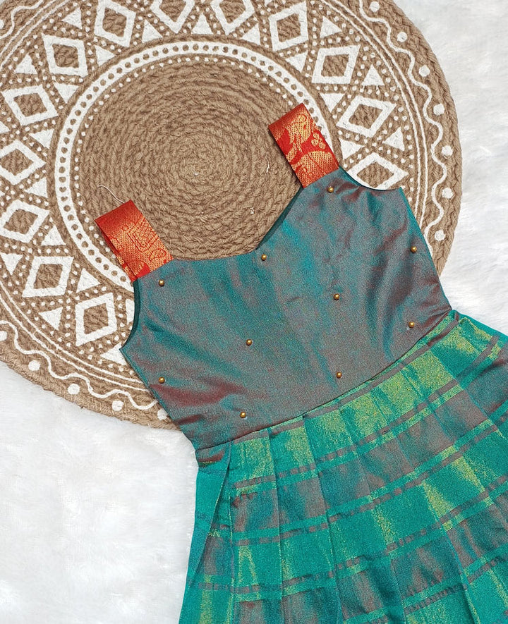 Chutki - Teal Green Frock Minipattu