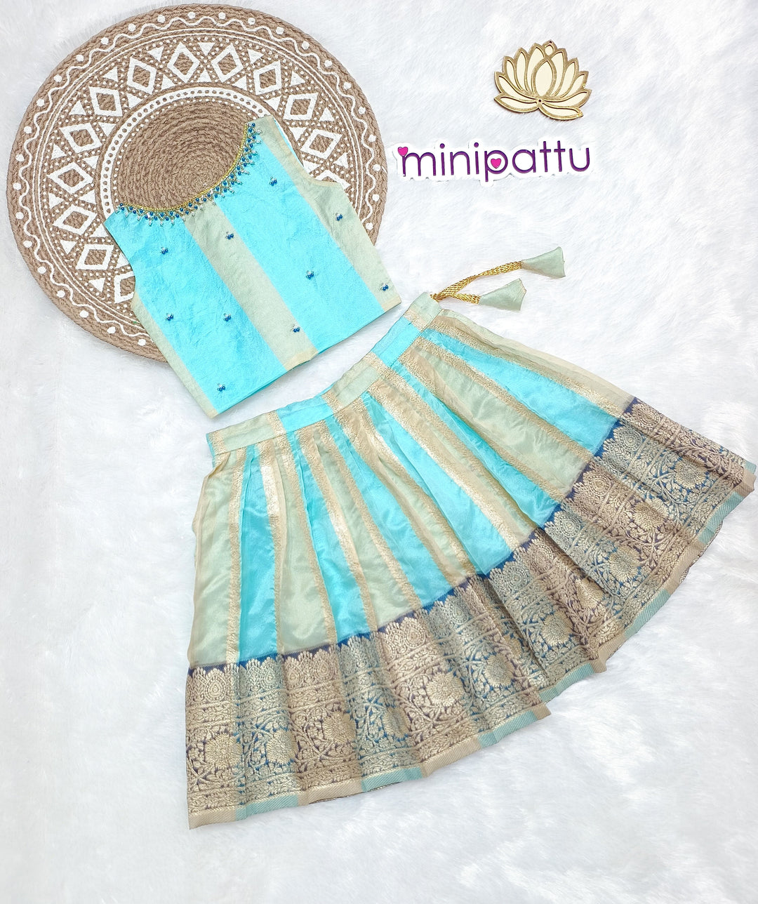 Sherin - Blue Designer Minipattu