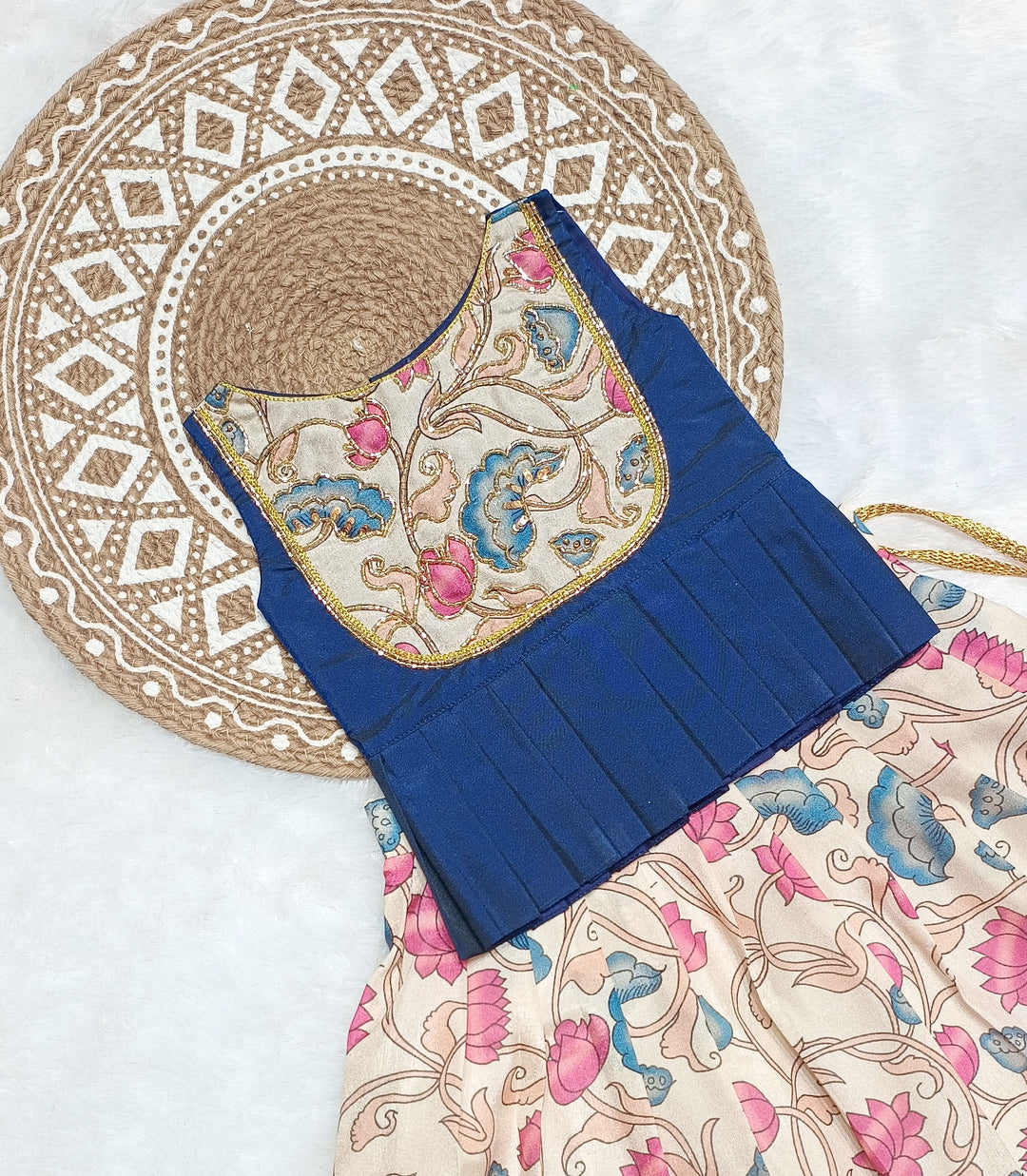 Rakshita - Navy Blue Designer Minipattu