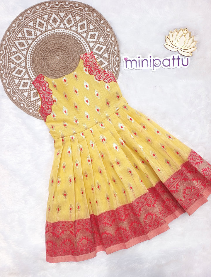 Roshini -Yellow Frock Minipattu