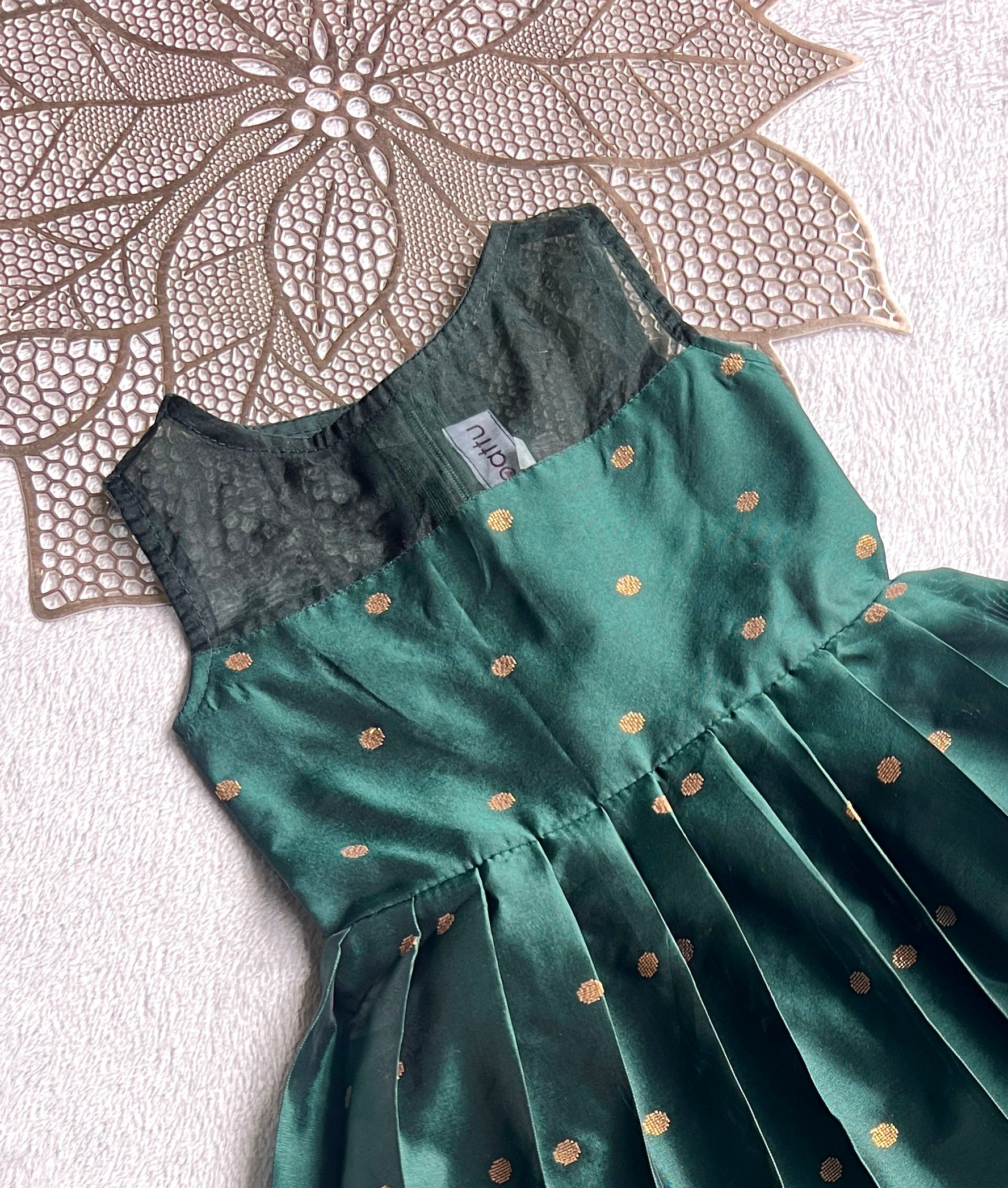 Jingle - Green Butta Frock Minipattu