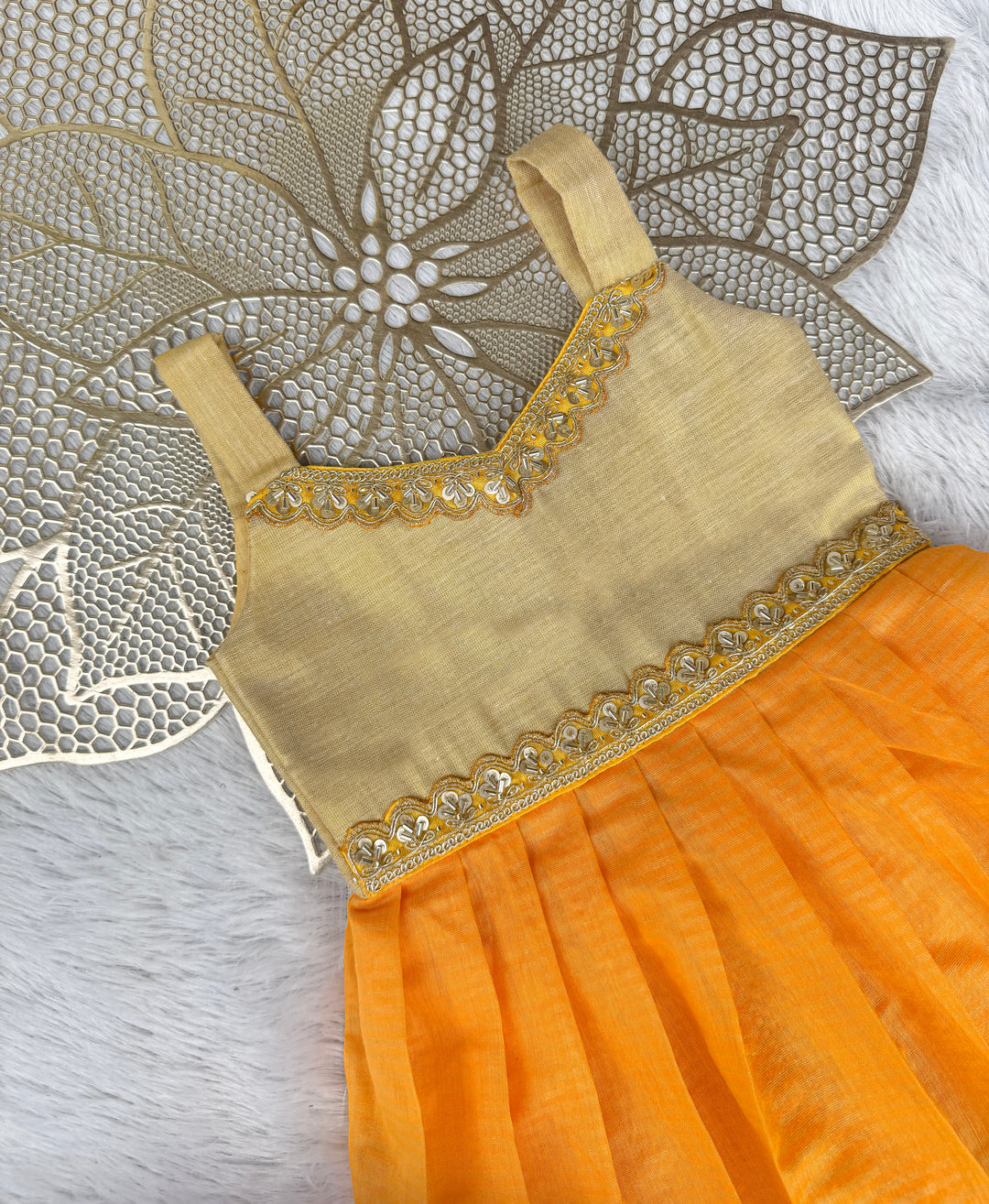NB Aadhya Gold Yellow Minipattu
