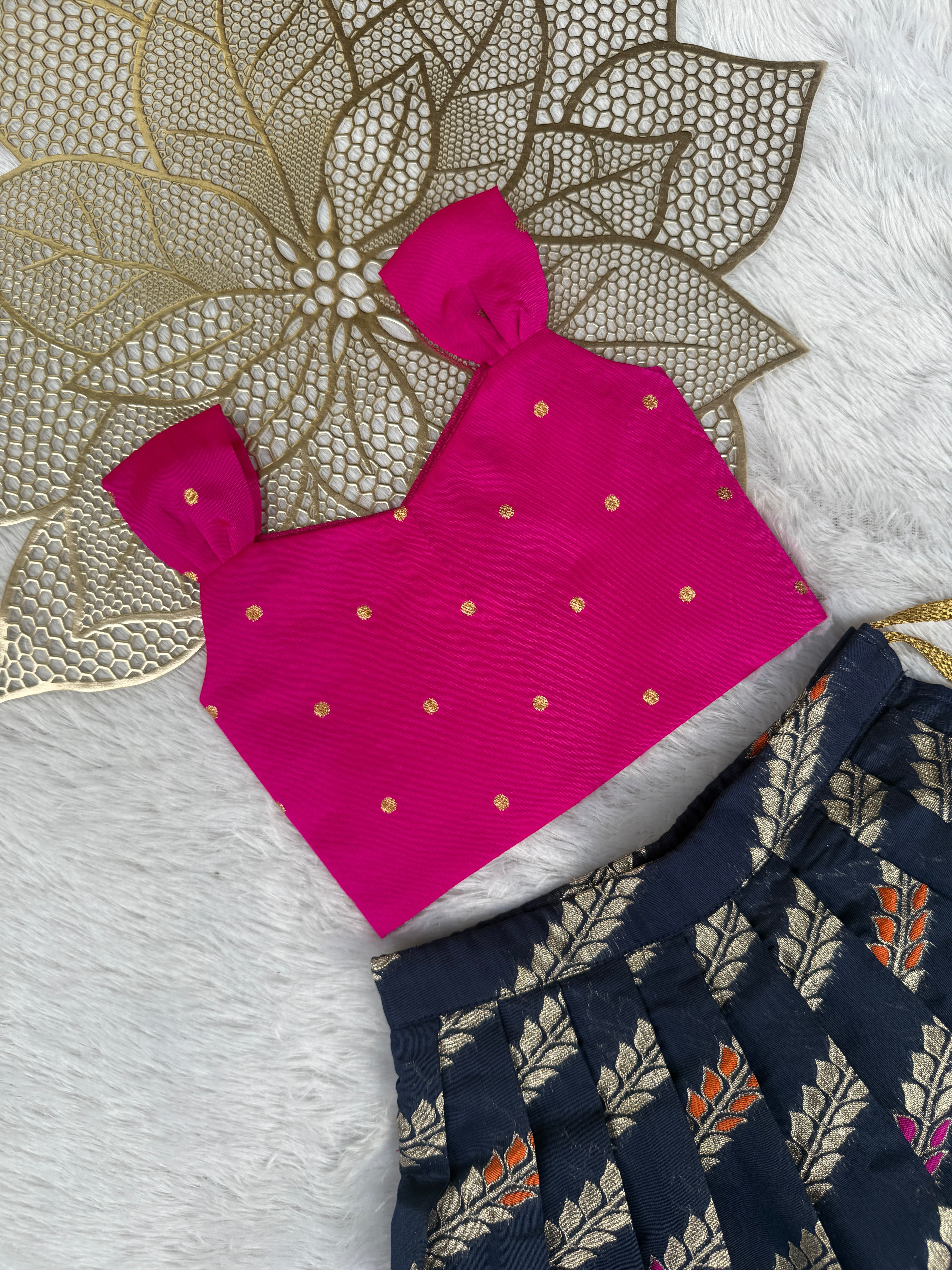 Sahana - Pink Blue Minipattu