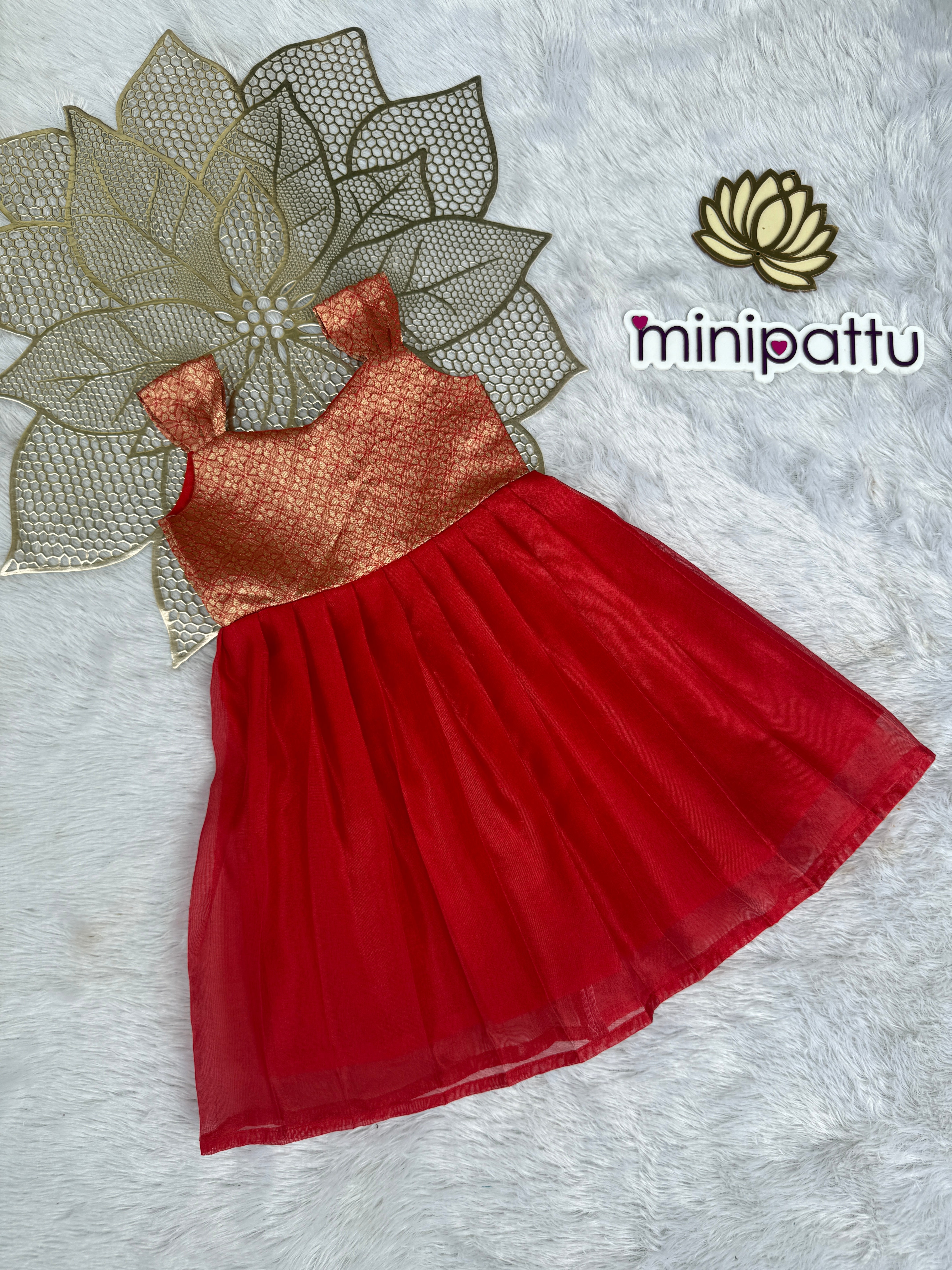 Anvika - Red Frock Minipattu